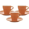Tasses Et Sous Tasses Orange 9cl X3 - ORIGAMI
