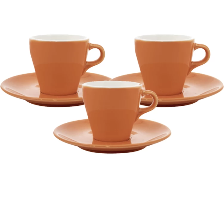 Tasses Et Sous Tasses Orange 9cl X3 - ORIGAMI 1 Tasses Et Sous Tasses Orange 9cl X3 - ORIGAMI