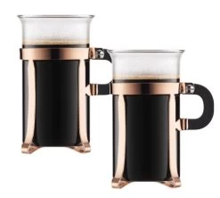 2 Tasses Cuivre Rosée - 30 Cl - Bodum Chambord