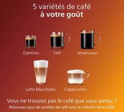 PHILIPS Series 3200 LatteGo Connectée EP3546/70 Garantie 3 Ans -Vente De Café 4 machine cafe grain philips connecte 3546 70