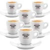 6 Tasses Et Sous Tasses à Café En Porcelaine - 6 Cl - PELLINI TOP