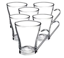 3 Verres à Cappuccino Oslo Avec Anse 22 Cl - Bormioli Rocco