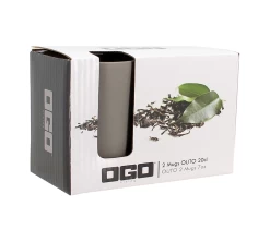 Mugs Isothermes OGO Living En Grès Gris 20cl X2 -Vente De Café 7912021 2