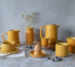 Mugs Isothermes OGO Living En Grès Jaune 20cl X2 -Vente De Café 7912132 3 1