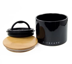 Lot 2 Boîtes Conservatrices Céramique Noir Avec Vide D'air 500g Et 250g - Airscape -Vente De Café air