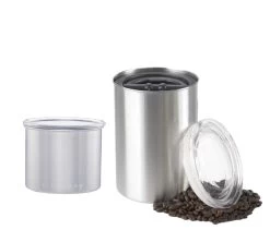 Lot 2 Boîtes Conservatrices Inox Argent Avec Vide D'air 500g Et 250g - Airscape