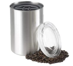 Boîte Conservatrice Inox Argent Avec Vide D'air 500g - Airscape