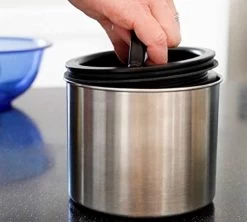 Boîte Conservatrice Inox Argent Avec Vide D'air 250g - Airscape -Vente De Café airscape5 1