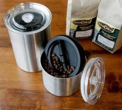 Boîte Conservatrice Inox Argent Avec Vide D'air 500g - Airscape -Vente De Café airscape5 2