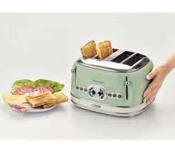 Grille Pain - Vintage 156 4 Fentes Vert- 00C015604AR0 - ARIETE -Vente De Café ariete grille pain 4 vert2