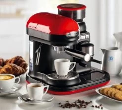 Machine Expresso Avec Broyeur ARIETE Moderna 1318 Rouge -Vente De Café ariete moderna rouge 5