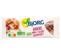 Barre Noix Cajou Cranberry Rhd Bio 25g X 30 - BJORG