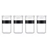 4 Bocaux Noirs - Conservation PC PRESSO - 25 Cl -BODUM