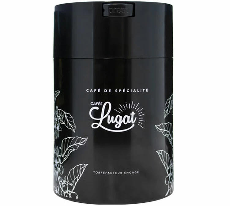 Boite De Conservation Noire Avec Vide D'air 500gr - Cafés Lugat 1 Boite De Conservation Noire Avec Vide D'air 500gr - Cafés Lugat