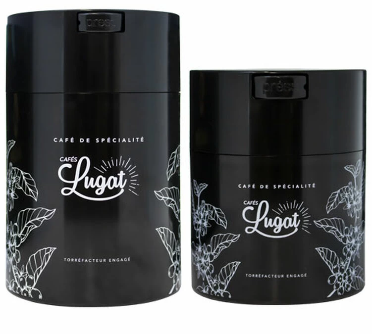 Boite De Conservation Noire Avec Vide D'air 500gr - Cafés Lugat 2 Boite De Conservation Noire Avec Vide D'air 500gr - Cafés Lugat – Image 2