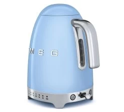 Bouilloire SMEG KLF04PBEU Bleu Azur - Température Réglable + Offre Cadeau -Vente De Café bouil azur bouton