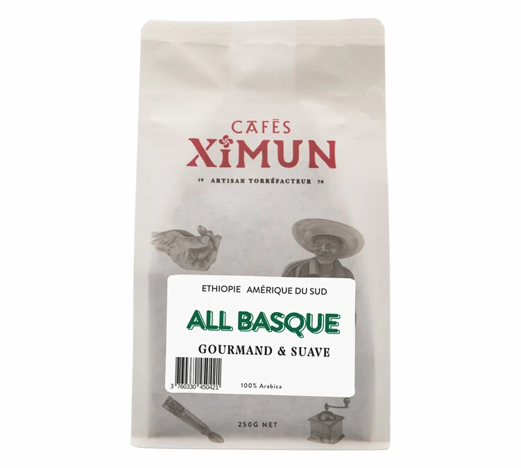 250 G Café En Grain All Basque Pur Arabica - CAFES XIMUN 1 250 G Café En Grain All Basque Pur Arabica - CAFES XIMUN