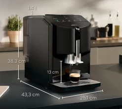 SIEMENS EQ300 - TF301E09 Noir - Garantie 3 Ans -Vente De Café dimensions 1