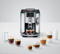 JURA E8 Chrome EB Smart Connect Offert Garantie 3 Ans -Vente De Café expresso broyeur jura e8 chrome boissons