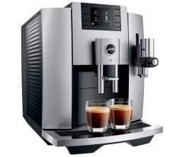 JURA E8 Moonlight Silver EB Smart Connect Offert Garantie 3 Ans -Vente De Café expresso broyeur jura e8 moonlight silver lateral