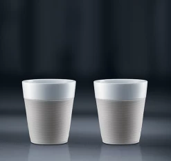 Tasses BODUM - Bistro En Porcelaine Avec Bande Silicone Blanche 2x30cl 5 Tasses BODUM - Bistro En Porcelaine Avec Bande Silicone Blanche 2x30cl -Vente De Café image secondaire 13732 2.0
