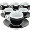 6 Tasses Et Sous-tasses Expresso Verona Noire Millecolori - Ancap