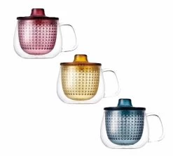Lot De 3 Mugs Unimug + Infuseur à Thé Rouge/jaune/bleu- 35cl - KINTO