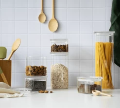 Boîte De Conservation Carrée En Verre 1.4L - PEBBLY -Vente De Café mixte 2