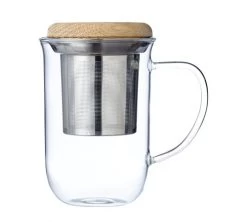 Mug Avec Infuseur VIVA Scandinavia Avec Couvercle En Bois - 35 Cl