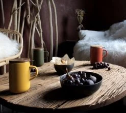 Tisanière En Grès 47,5 Cl Kaki Et Couvercle En Acacia - OGO Living -Vente De Café ogo tisaniere 2