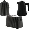 Set Petit-Déjeuner Gamme Plissé Noir ALESSI
