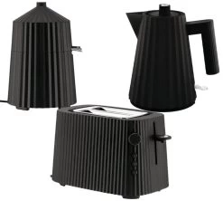 Set Petit-Déjeuner Gamme Plissé Noir ALESSI