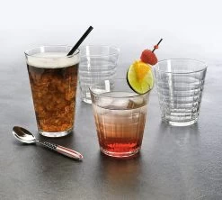 4 Verres Prisme Marine 27.5 Cl - Duralex -Vente De Café prisme amb 3