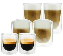 6 Verres Double Paroi Mila 10cl, 25cl Et 35cl - PYLANO