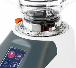 Moulin à Café QUAMAR Nemo-Q/E Blanc Mat Et Gris Bleu -Vente De Café quamar nemoqe blanc 3