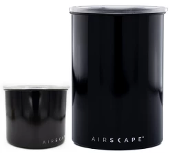 Lot 2 Boîtes Conservatrices Noir Brillant Avec Vide D'air 500g Et 250g - Airscape