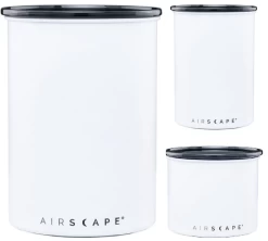 Lot 3 Boîtes Conservatrices Inox Blanc Mat Avec Vide D'air 1k - 500g- 250g - Airscape