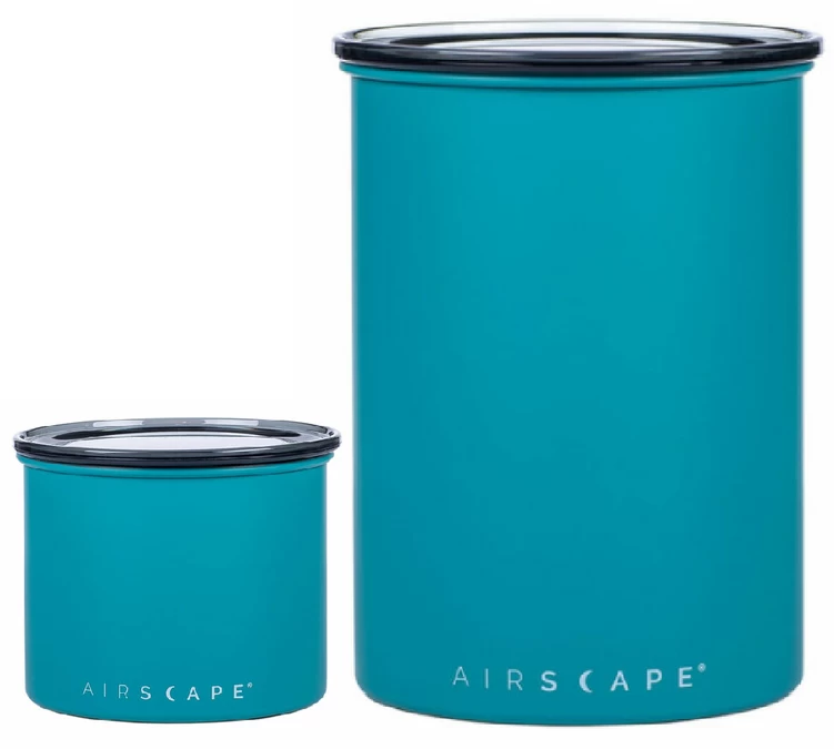 Lot 2 Boites De Conservation Inox - AIRSCAPE - Avec Vide D'air Turquoise Mat - 500g Et 250g 1 Lot 2 Boites De Conservation Inox - AIRSCAPE - Avec Vide D'air Turquoise Mat - 500g Et 250g