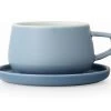 Mug Et Sous Tasse En Porcelaine - Hazy Blue - 30 Cl - Viva Scandinavia