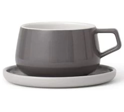 Mug Et Sous Tasse En Porcelaine - Storm - 30 Cl - Viva Scandinavia