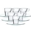 6 Tasses Café Caprice 9cl Et Ses Soucoupes - Duralex