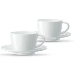 Set 2 Tasses Cappuccino Avec Soucoupes - Jura