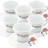 Lot De 6 Tasses Et Sous-tasses Cappuccino 15 Cl - Cosmaï Caffè