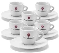 Lot De 6 Tasses Et Sous Tasse Espresso Blanche - Tonino Lamborghini -
