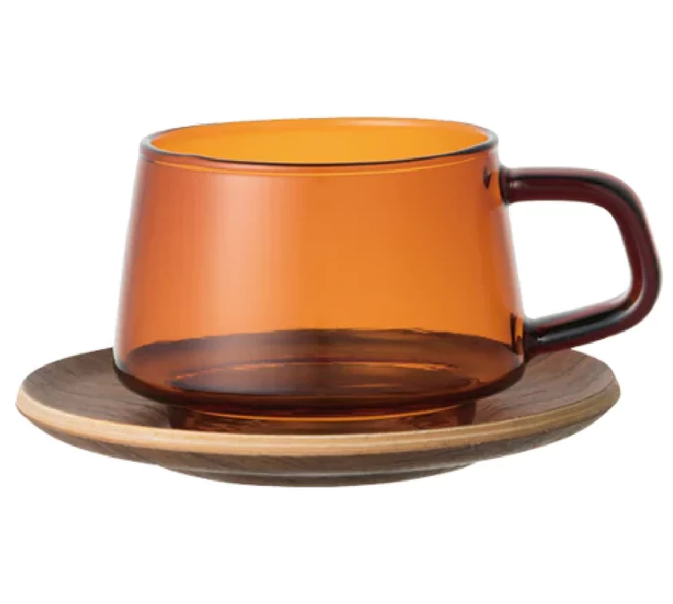 Tasse + Sous Tasses - KINTO - 27 Cl Ambre 1 Tasse + Sous Tasses - KINTO - 27 Cl Ambre