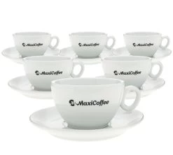 Tasses - MAXICOFFEE - Cappuccino Et Sous-tasses Porcelaine 17.5 Cl