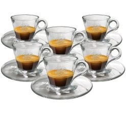 Caffè Vergnano Tasses - CAFFE VERGNANO - Tasses Et Sous-tasses En Verre 5cl X6