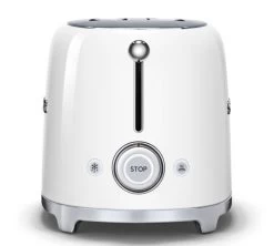 Grille-pain TSF01WHEU 2 Tranches Blanc - SMEG -Vente De Café toast blc cote