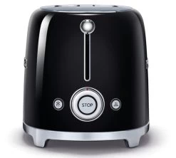 Grille-pain TSF01BLEU 2 Tranches Noir - SMEG -Vente De Café toaster noir boutons