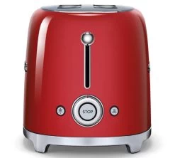 Grille-pain SMEG TSF01RDEU 2 Tranches Rouge -Vente De Café toaster rouge boutons